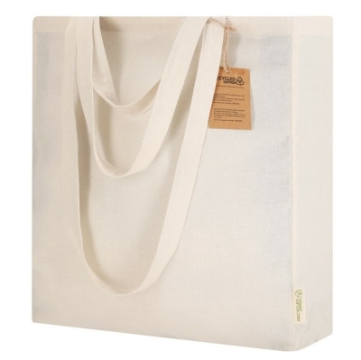 Cotton Bag with Long  Handles and Bottom for Printing